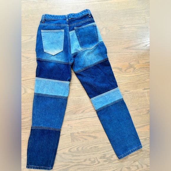 NWOT Adika Woman’s Patchwork Denim Y2K Jeans size M 28 29 - Picture 7 of 11